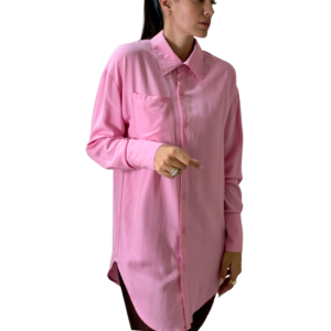 CAMISA ALONGADA EVANNA ROSA ELEGANCE