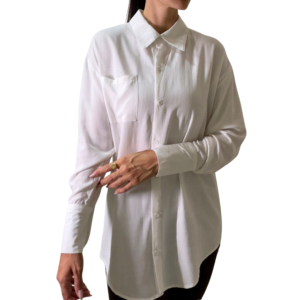 CAMISA ALONGADA EVANNA BRANCO FLORA