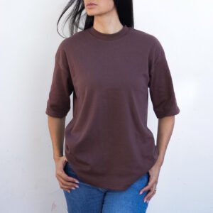 T-SHIRT EVANNA UNISSEX BROWN